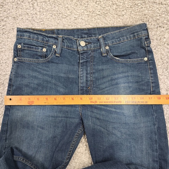 Levis 513 Jeans Mens 31x32 (Fits 30x31) Blue Slim Straight Denim Skater Punk - Picture 10 of 15